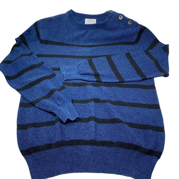 Japanese Designer EDIFICE Cotton Wool Blend Knit Crewneck‎ Sweater - Picture 10 of 12